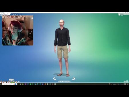 Recriando minhas fantasias sexuais no The Sims 4: Gangbang anal áspero com Bukkake na transmissão ao vivo 