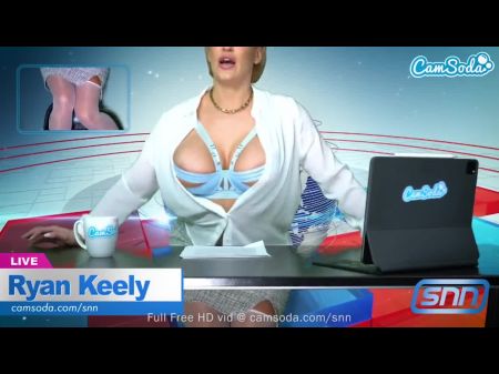 Enormous Titties Mummy Ryan Keely Has Strong Climax While Reading The News