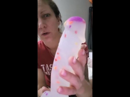 Unboxing And Railing Hefty Dildo