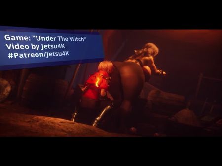 تحت الساحرة Herba (الجزء 2 ، المشهد 1) 4K 60 إطارًا في الثانية ، لعبة Hentai ثلاثية الأبعاد ، إعدادات غير خاضعة للرقابة ، فائقة 