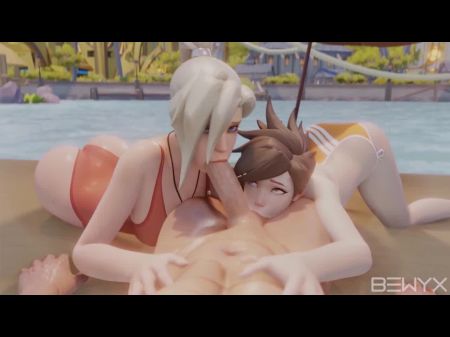 Grace And Tracer Summertime Threesome