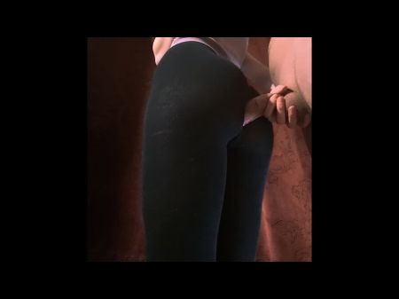 Adorable Lady In Ebony Woolen Tights Tightjob An Older Dude And Wiped His Jizz On Her Ass Fucking