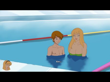 Milftoon Drama - Ep . 1 - Backside Coition In The Pool