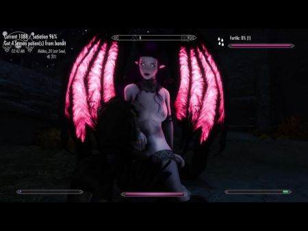 Skyrim: Sexy Succubus Entfließt Ein Ganzes Banditslager 