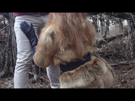 Outdoor Bang-out With Ginger-haired Teenage In Winter Woods . Risky Community Sex -