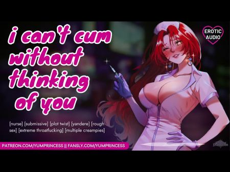 Sexy Yandere Nurse aprende sua lição erótica de áudio creampie extreme giratfucking submissive 