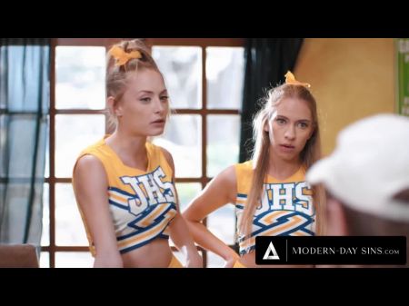 - Teen Cheerleaders Kyler Quinn & Khloe Kapri Cum Interchange Their Coach