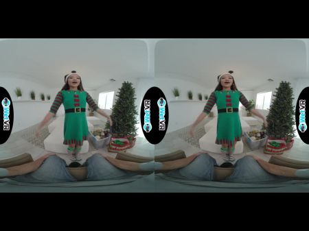 Sexo asiático de talento para Navidad en VR 