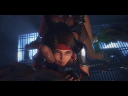 التجميع ثلاثي الأبعاد: Final Fantasy Tifa Anal Fucked Cowgirl Dick Ride Jessie Threesome Inconsered Hentai 