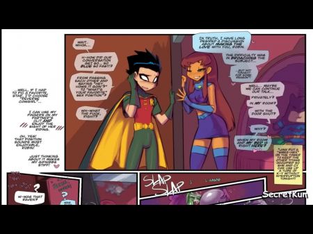 Bearly Eighteentitans Pt . 2 - Starfire And Robin Caught Beastboy And Ravin Copulating And Got Ultra-kinky