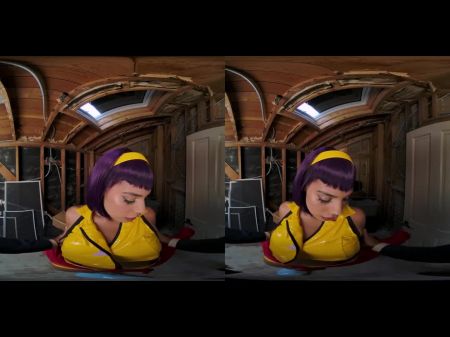 天然青少年紫罗兰色Starr作为Faye Valentine首次为您提供VR色情