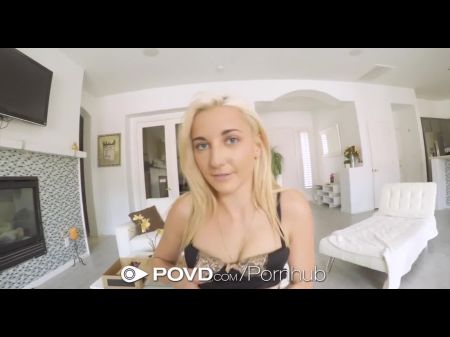 Povxd возбужденная блондинка соблазняет соседа с сексуальными подарками 