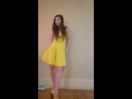 Dance & Unclothe From Yellow Dress And High-heeled Shoes To Bad Idea By Ariana Grande
