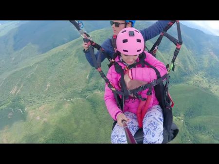 Squirting While Paragliding In 2200 M Above The Sea ( 7000 Soles )