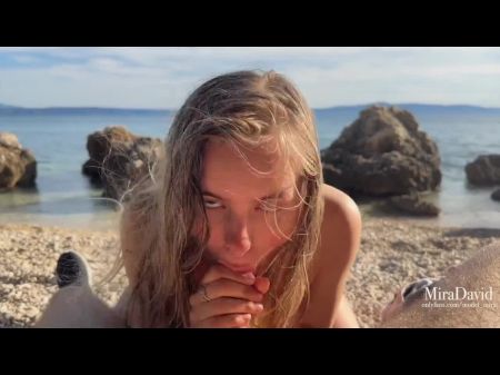 Babe Gets Banged And Creampied On The Beach - Unexperienced Duo