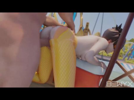 Tracer Summetime Beach From Overwatch Pornography 3 Dimensional