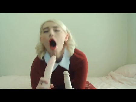 Sabrina Takes 2 Lollipops In Any Fuckhole She Can Fill ! Hail Satan !