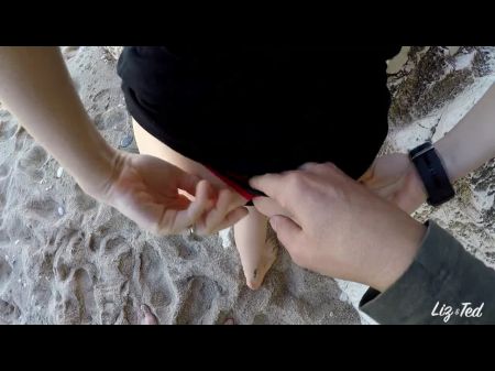 Primer sexo anal en una hermosa playa de Sardinia 