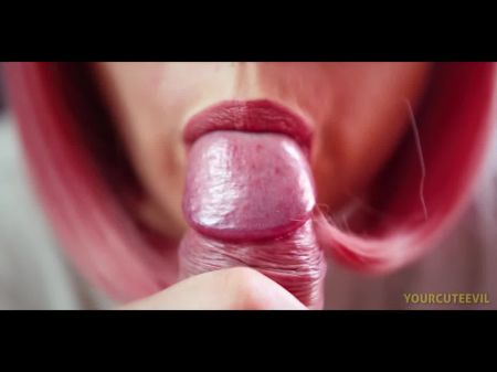 Leisurely Oral Job & Tongue Play , Eating Frenulum , Close Up Point Of View , Short Version