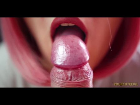 Slowly Fellatio & Tongue Have Fun , Eating Frenulum , Close Up Point Of View , Short Version