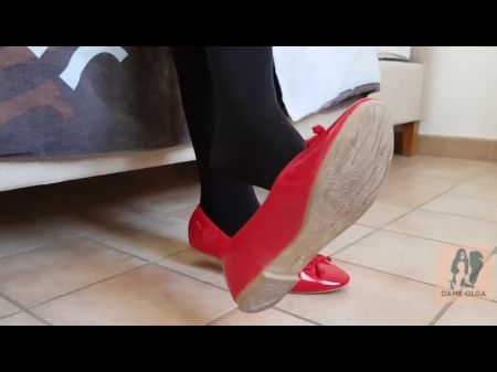 Shoejob / Flatjob In Red Patent Ballet Flats