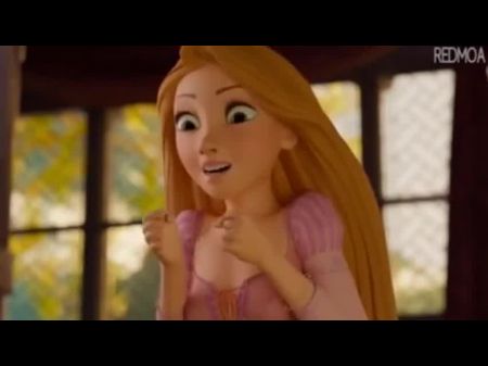 Disney Rapunzel dá curioso boquete pela primeira vez e adora 