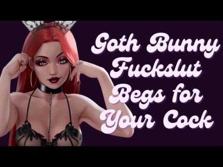 Uso grátis Goth Fuckbunny é fodida nos três buracos Sluts Slut Facking Bondage 