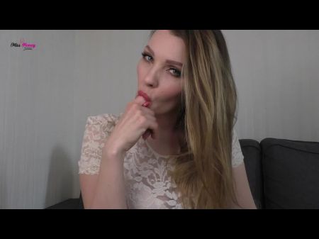 Sensual Gullet Tease Hot Finger Blowing Cock