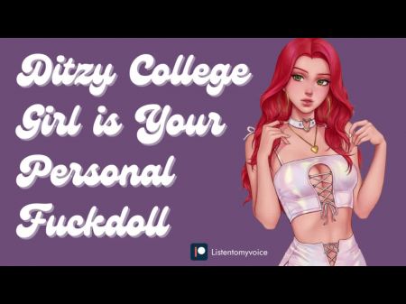 F4M Ditzy College Girl se aplica a sua vagabunda de puta submissiva pessoal de Fucklol. Áudio erótico 
