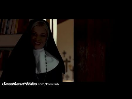 Huge-titted Lezzie Nuns Gobble Each Other Out As Stepsis Secretly Observes