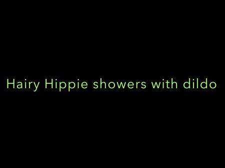 Fuzzy Hippie Takes A Bathroom With Dildo