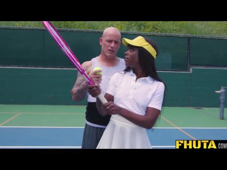 Black Cougar Ana Foxxx Gets Shagged In The Bootie By Tennis Instructor