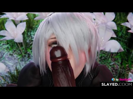 2b Is Such A Cumslut (nier Automata Game 3d Cartoon Loop With Sound)