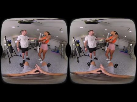 性感的黑色宝贝Zoey Sinn在健身房VR色情虚拟现实中的180°