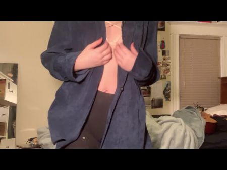 Super-cute Teenage Stripping And Rubbing Herself