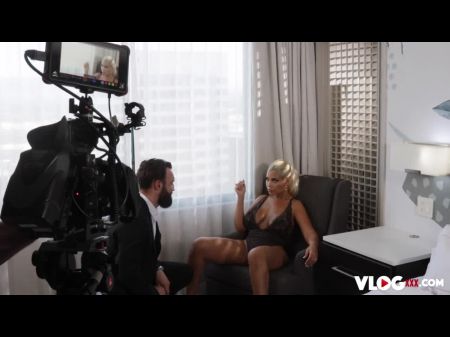 Enormous Titties Blonde Bridgette B Interview And Pounding