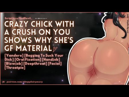 Crazy Chick With A Kick On You Demonstrates Why She’s Gf Material Asmr Oral Fixation , Yandere