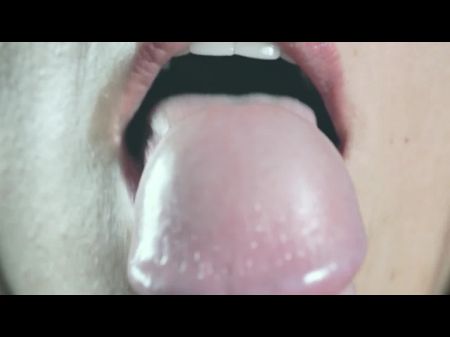 Close Up Sensual Tongue Deep Throat