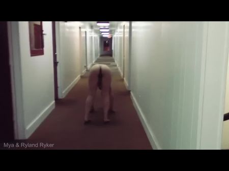 Sneaky Fuck-a-thon In Motel Hallway