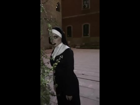 Ghost Nun Displays Breast