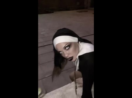 Ghost Nun Shows Titties