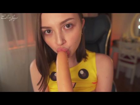 I Catched Pikachu Girl And Asked Her To Give Head Dildo And Sex Herself