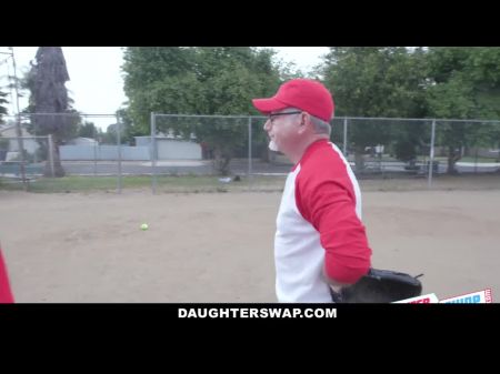 Teen Chicks Need A Softball Lesson From Dads