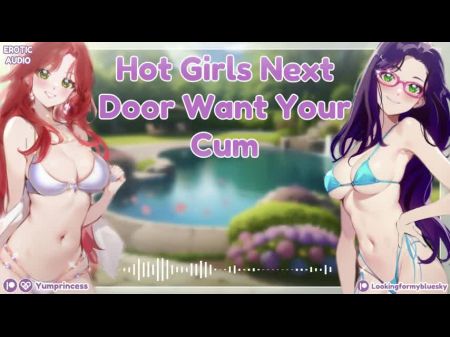 Gorgeous Damsels Next Door Want Your Spunk Audio Hentai Roleplay Asmr Rp Glamour Audio Spunk Play