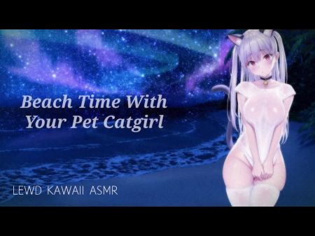 Beach Time With Your Catgirl Sound Porno English Asmr