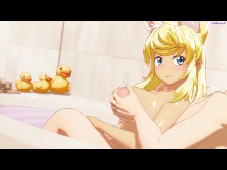 تقدم لك Gut Furry Girl عشاءًا بامتاسًا وجنسيًا للذئب مع لعبة \/ هنتاي لعبة 