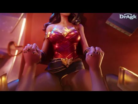 POV Wonder Woman Get传教士性交和奶油