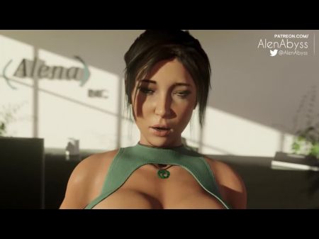 Lara Croft Gets Standing Dicked And Creampied In The Office