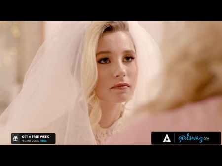 Emotional Milf Julia Ann Screws Her Bride - To - Be Stepdaughter Carolina Sweets One Last Time