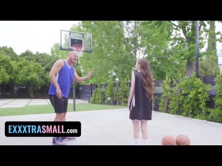 Lovely Stunner With Natural Fuzzy Vagina Gets Her Vagina Filled Up By Her Basketball Instructor -